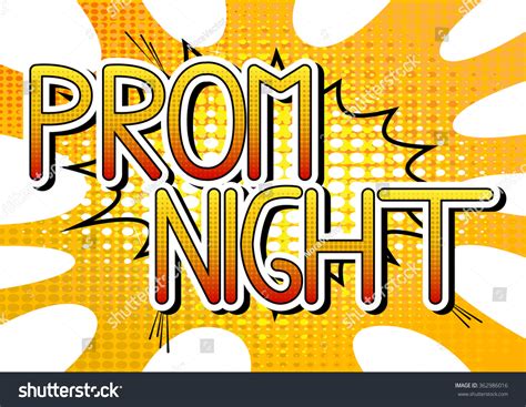Prom Night Comic Book Style Word Royalty Free Stock Vector