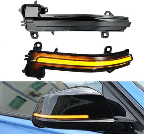 Gsrecy Smoked Lens Dynamic Sequential Blink Led Side Marker Rearview