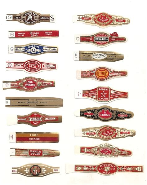 Cigar Band Labels New Old Stock Cigar Bands Due To Etsy