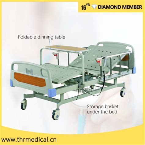 Electric Crank Hospital Bed Adjustable Patient Bed With Functions