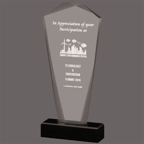 Browntransparent Printed Gem Acrylic Award For Promotional T And