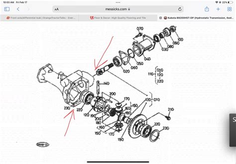 Front Axle Differential Leak OrangeTractorTalks Everything Kubota