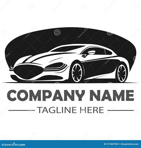 Auto Style Car Logo Design With Concept Sports Vehicle Icon Silhouette