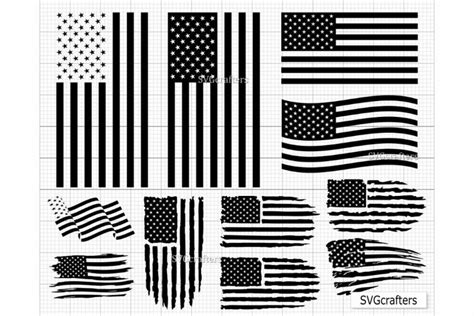 American Flag Svg Png Th Of July Svg Distressed