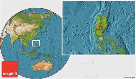 Satellite Location Map of Pozorrubio