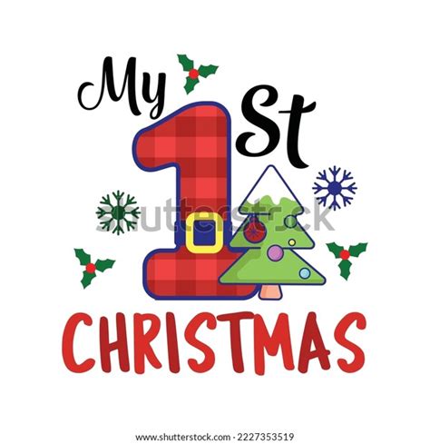 My First Christmas Ornament Baby Decoration Stock Vector Royalty Free