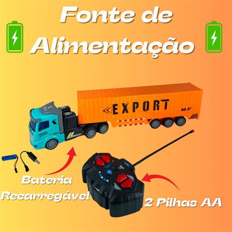 Brinquedo Caminh O Carreta Recarreg Vel Controle Remoto Shopee Brasil