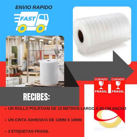 Rollo Espuma Polyfoam Sustituto Burbuja Empaque Mts X Cm Mercadolibre