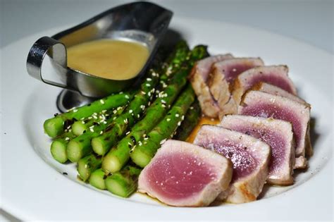 Pan Seared Yellow Fin Tuna With Ginger Soy Sauce Healthy Recipes