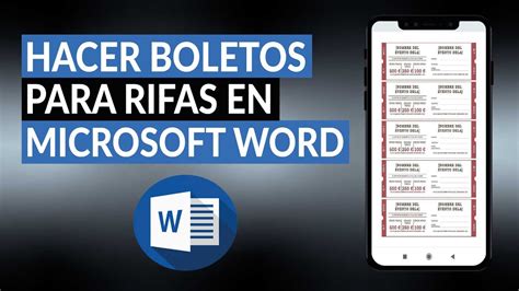 Cómo hacer boletos para rifa en MICROSOFT WORD para imprimir YouTube