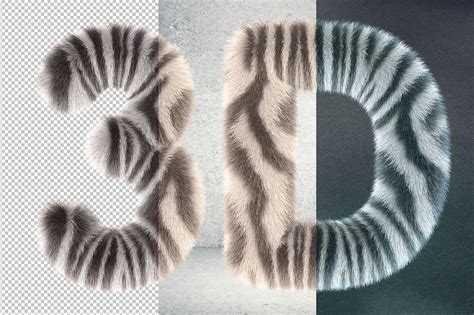 3d Zebra Furry Letters Pack By Balabolka Thehungryjpeg