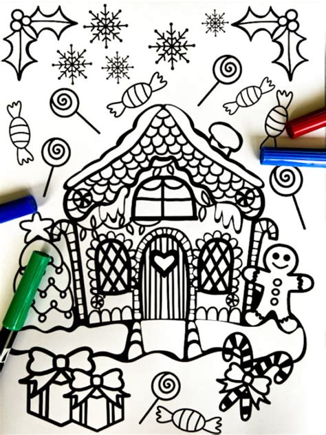 Gingerbread House Colouring Page Like Love Do