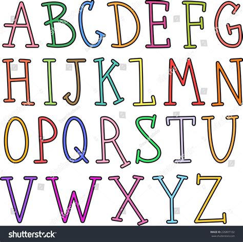 Hand Drawn Stick Style Alphabet Font 库存插图 226807102 Shutterstock