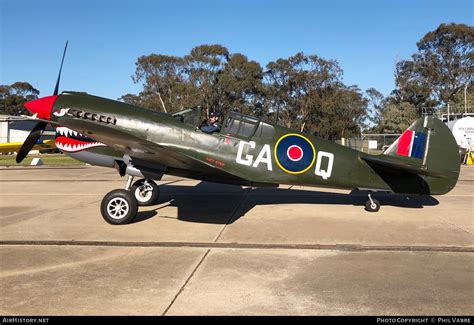 Aircraft Photo Of Vh Zoc Curtiss P N Warhawk Uk Air Force