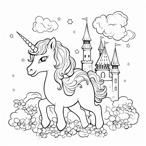 Dibujo 17 De Unicornio Para Colorear