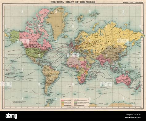 WORLD POLITICAL. British Empire French German Dutch Portuguese colonies 1911 map Stock Photo - Alamy