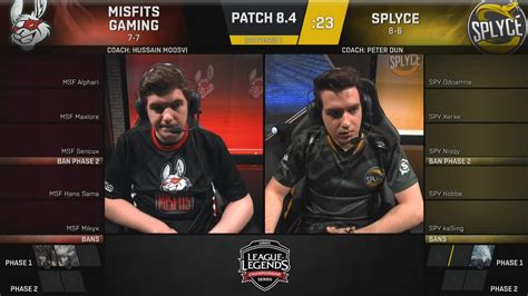 Splyce Vs Misfits EN EU LCS Spring Split 2018 W8D1 1080p CDA