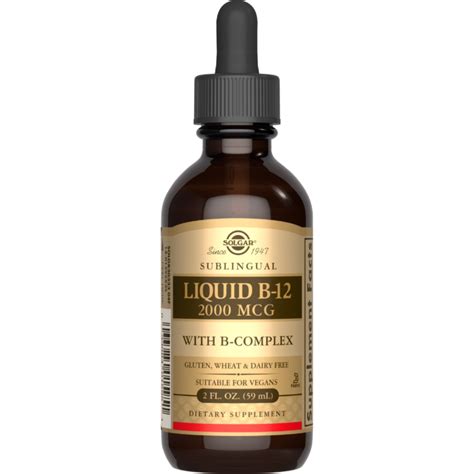 Sublingual Liquid B 12 2000 Mcg With B Complex Solgar