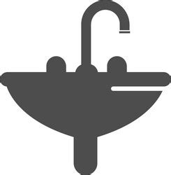 Silhouette Plumbing Icon Royalty Free Vector Image