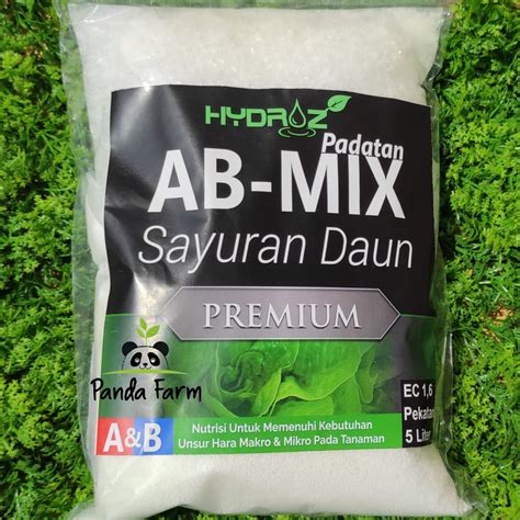 Jual Nutrisi Hidroponik Pupuk Pekatan AB Mix Daun Hydroz 5 Liter