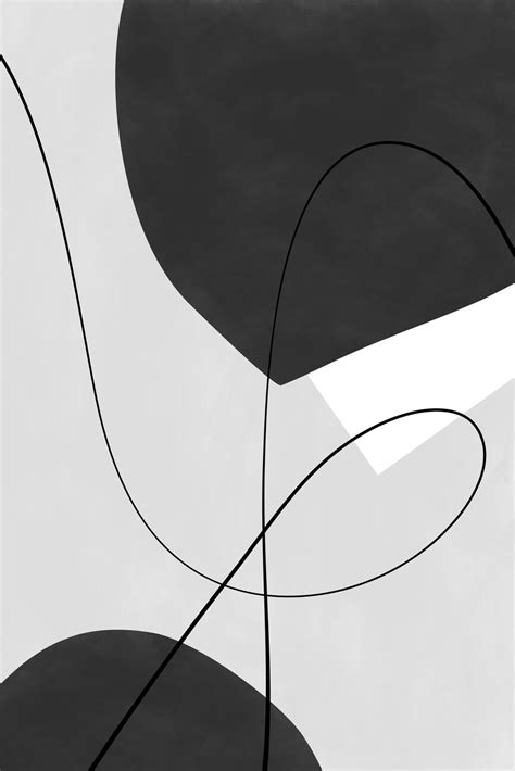 L Minas Decorativas Para Enmarcar Abstract Monochromes Shapes Poster