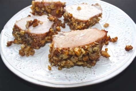 Walnut Crusted Pork With Maple And Mustard Glaze For A Digestive