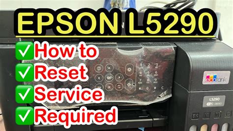 Epson L5290 How To Reset Service Required YouTube