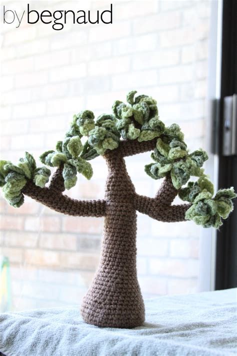 Hand Crocheted Tree With 100 Leaves Sewn Onto The Branches Find More