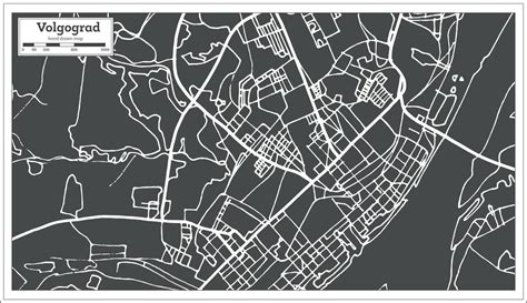 Volgograd Russia Citt Carta Geografica Nel Retr Stile Schema Carta