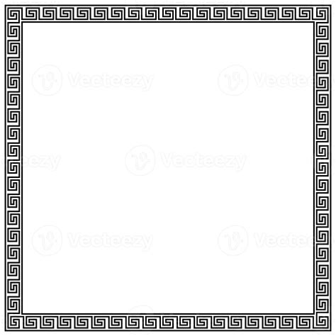 Black Square Frame In Ancient Greek Style 22826502 Png
