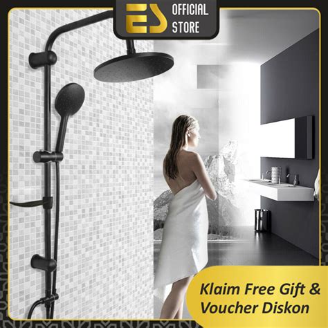 Jual Es Set Shower Kamar Mandi Rain Shower Keran Cabang Panas