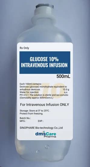 Glucose Infusion GMP Factory Intravenous Injection Solution Common IV