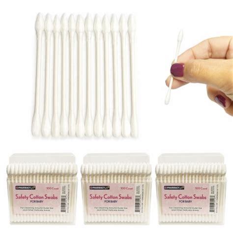 300 Ct Safety Cotton Swabs Double Tip Baby Ear Cleaning Pure Makeup