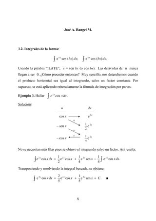 M Todo De Integraci N Por Partes Tabulaci N Pdf