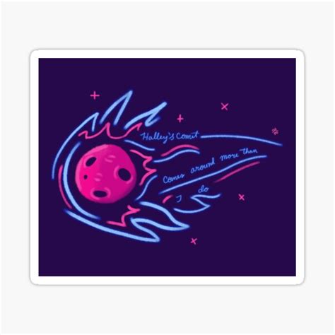 "Halley's Comet" Sticker for Sale by Wrightart13 | Redbubble