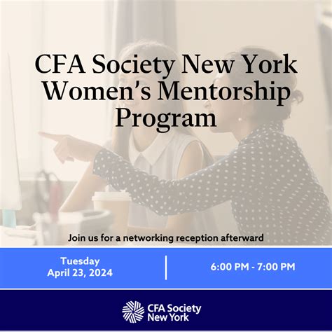 Cfa Society New York Womens Mentorship Program Cfa Society New York