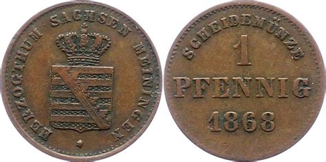 Sachsen Meiningen Pfennig Georg Ii Sehr Sch N Ma Shops