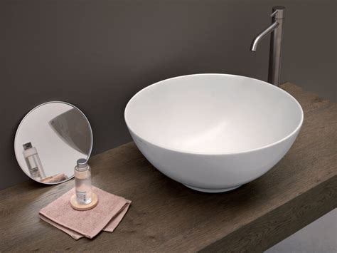 Lavabo Da Appoggio Rotondo In Ceramica FLAVIA Collezione Ciotole By Nic