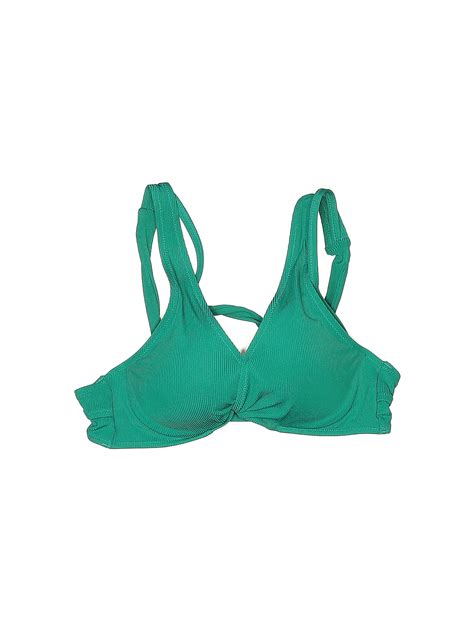 Shade Shore Solid Green Swimsuit Top Size Sm 34B 37 Off ThredUP