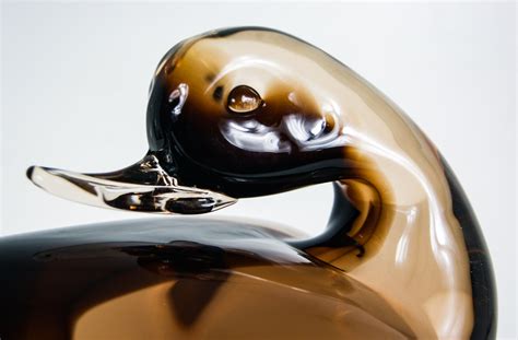 Large Murano Amber Glass Duck Sculpture From V Nason And C For Sale At Pamono