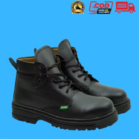 Jual Sepatu Safety Boots Lapis Besi Full Kulit Casual Formal Pria