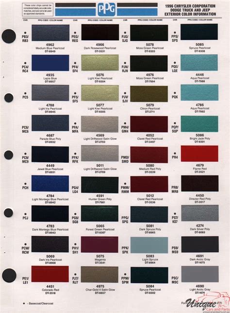 2024 Dodge Color Chart Rikki Christan