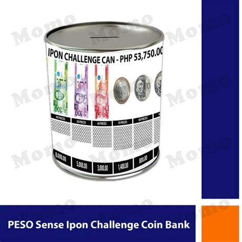 Ipon Challenge 2024 Coin Bank Alkansya Coin Can Money Bank Saving Peso