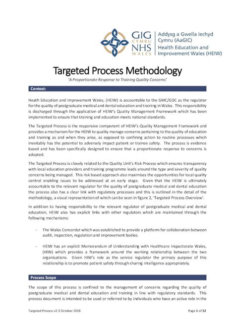 Pdf Targeted Process Methodology Wales Deanery › Sites › Default