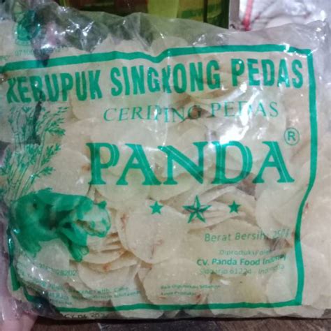 Jual Kerupuk Singkong Pedas Cap Panda Shopee Indonesia