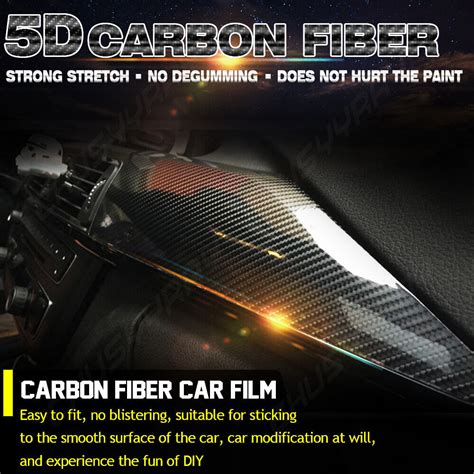 Black Carbon Fibre Vinyl Wrap Sheet Film Sticker Car Wrap Air Bubble