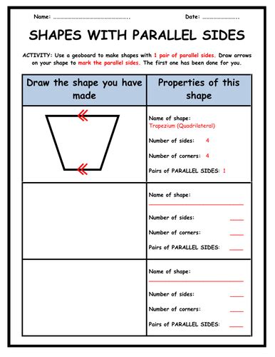 Parallel Sides & Parallel Lines | Teaching Resources