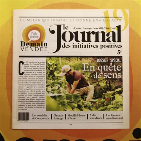 Le Journal des initiatives positives n19 Demain Vendée