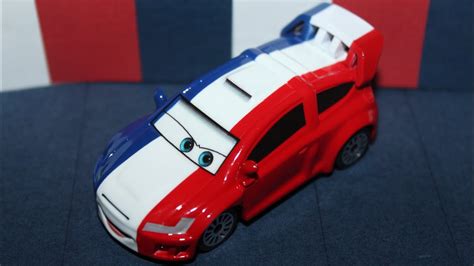 Mattel Disney Cars French Flag Raoul Caroule Fast As Lightning Video Game World Grand Prix