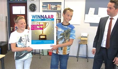 Groep Wint Respect Award Van Stadhouder Willem Iii School H T